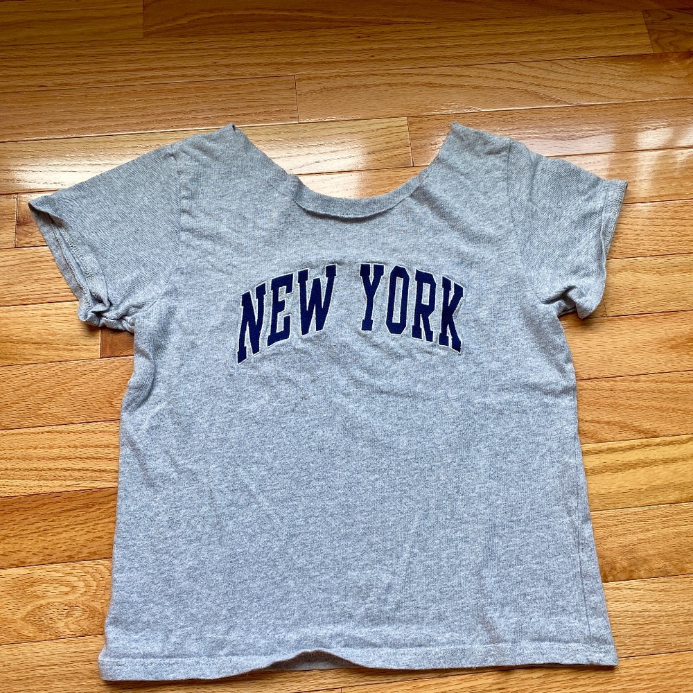 Brandy Melville New York Tshirt Top Gray